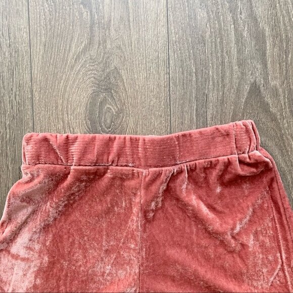Women's Shorts Crushed Velvet Velour High Rise Waist Elastic waistband Rose Pink - Picture 6 of 14